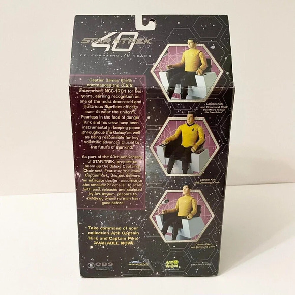 2006 Star Trek Captain Kirk with Command Chair Diamond Select Art Asylum Flaws - Picture 6 of 16